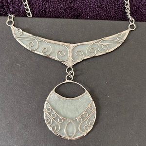 Silver Capiz Necklace